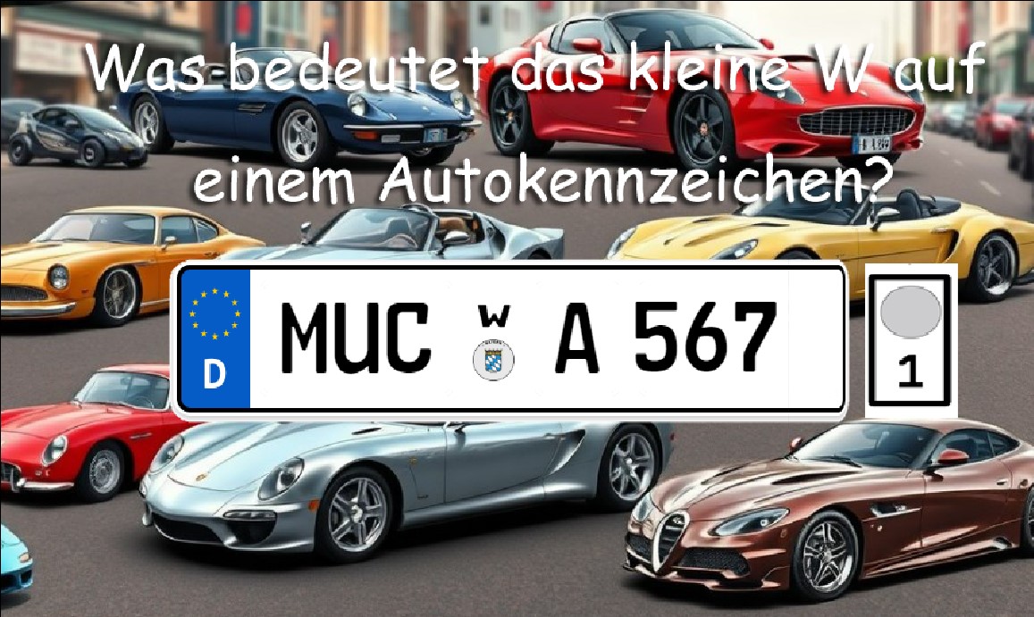 Was bedeutet das kleine W auf einem Autokennzeichen