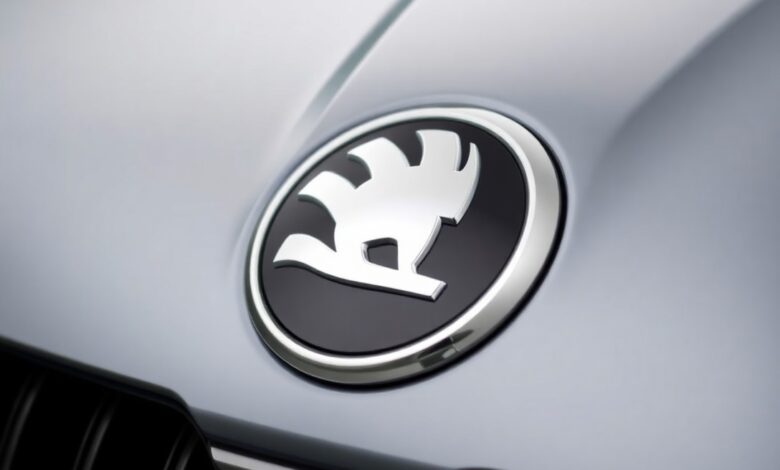 Das neue Skoda-Logo: Automarke mit Vogel Symbol